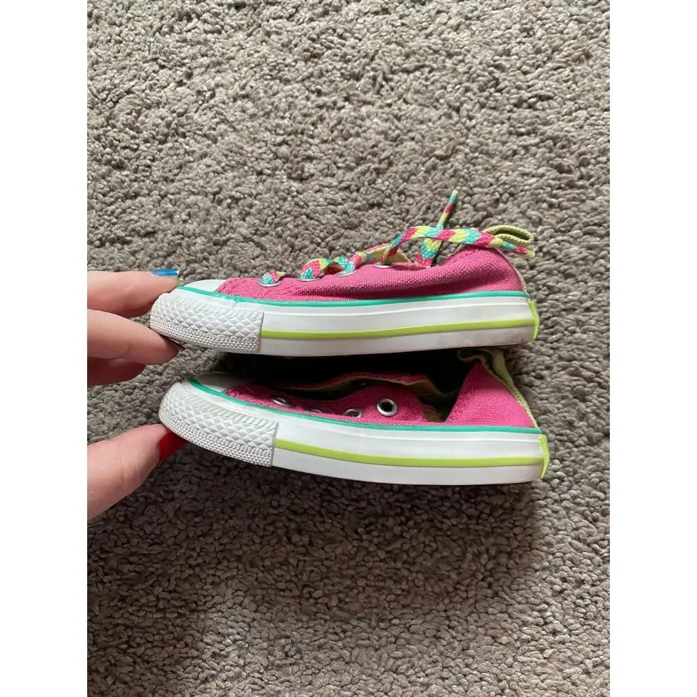 Girls Pink Converse All Star Shoes- size 5